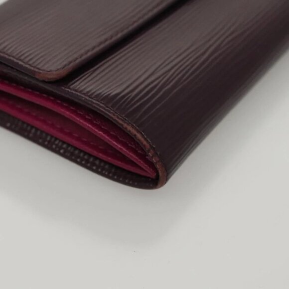 LOUIS VUITTON Epi Portefeiulle Sarah Wallet Purple Cassis - Picture 6 of 14